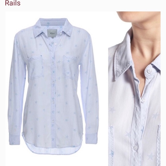 Not for sale ✨ Rails Ivory Button-up with Blue Stars ✨ - Picture 3 of 6